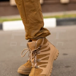 Ботинки тактические женские зимние Викинг кожа Crazy Horse натуральная шерсть койот