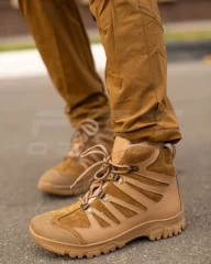Черевики тактичні жіночі зимові Вікінг шкіра Crazy Horse натуральна вовна койот