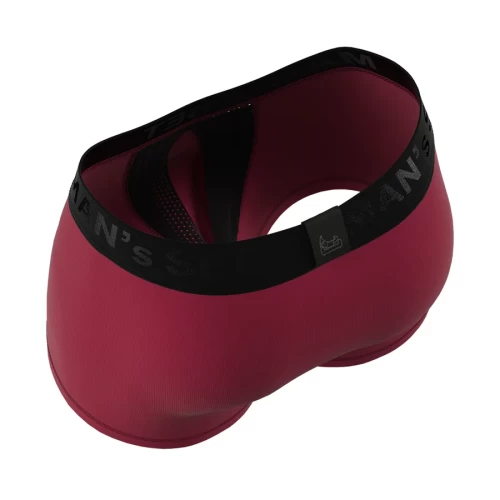 Мужские анатомические боксеры из хлопка с сеткой Anatomic Classic Light Black Series бордовый S