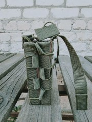 Підсумок тактичний АК моллі на 2 магазини пластик хакі