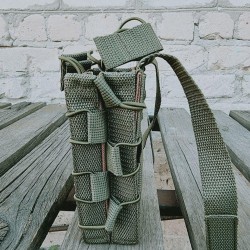 Подсумок тактический АК молли на 2 магазина пластик хаки