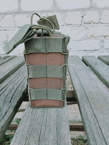 Подсумок тактический АК молли на 2 магазина пластик хаки