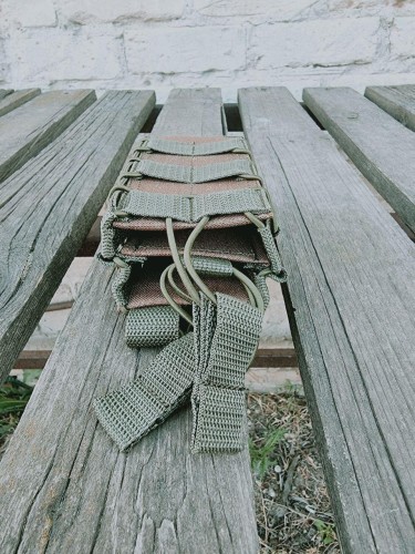 Подсумок тактический АК молли на 2 магазина пластик хаки