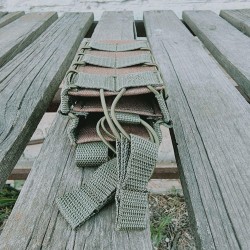 Подсумок тактический АК молли на 2 магазина пластик хаки