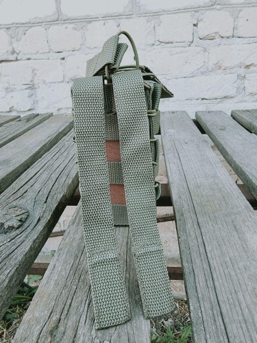 Подсумок тактический АК молли на 2 магазина пластик хаки