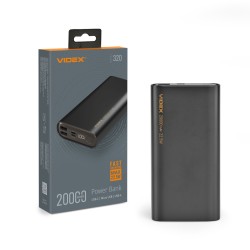 Повербанк 20000mAh VIDEX VPB-320 22.5W Чорний