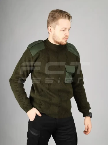 Светр під горло формений Олива 44 44