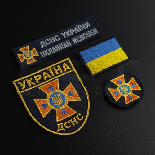 Комплект шевронів ДСНС №3 на липучці (4 шт)