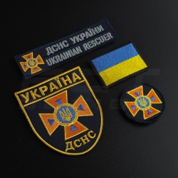 Комплект шевронів ДСНС №3 на липучці (4 шт)