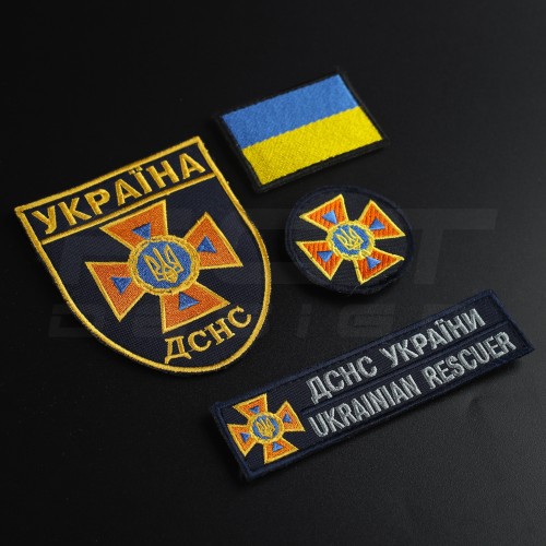 Комплект шевронів ДСНС №3 на липучці (4 шт)