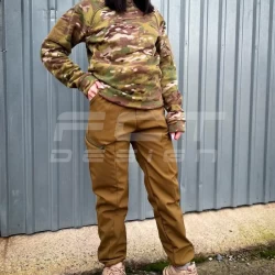 Штани зимові Софтшел койот утеплені термофліс