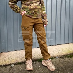 Штани зимові Софтшел койот утеплені термофліс