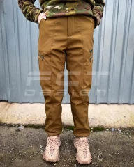 Штани зимові Софтшел койот утеплені термофліс