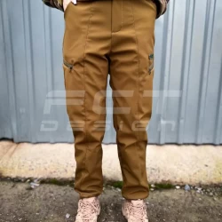 Штани зимові Софтшел койот утеплені термофліс