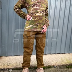 Штани зимові Софтшел койот утеплені термофліс