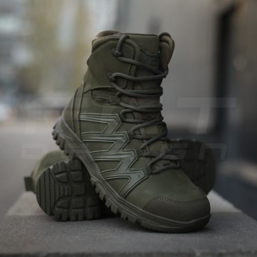 Черевики зимові Урбан мембрана Gore-Tex з гідрофобного нубуку Хакі  39 39