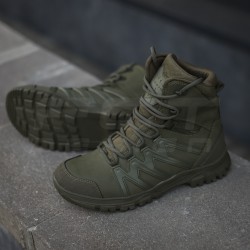 Ботинки зимние Урбан мембрана Gore-Tex из гидрофобного нубука Хаки