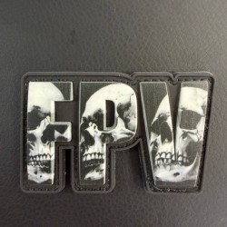 Шеврон/патч резиновый ПВХ "FPV Skull"