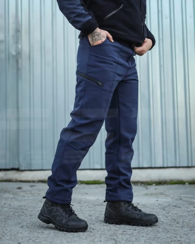 Штани зимові Софтшелл термофліс сині для ДСНС 40-42/3 40-42/3