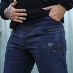 Брюки зимние Софтшелл термофлис синие для ГСЧС.