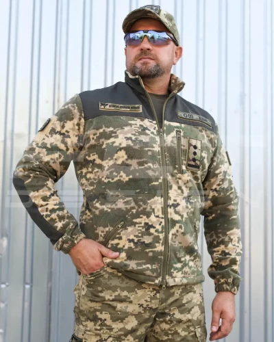 Кофта фліс піксель ЗСУ спрощена з липучками 40-42/3 40-42/3