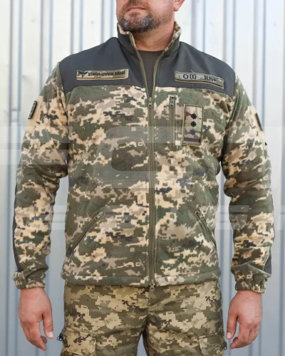 Кофта фліс піксель ЗСУ спрощена з липучками 40-42/3 40-42/3