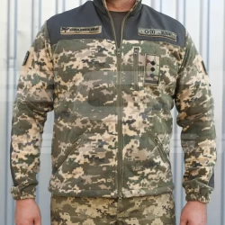 Кофта флис пиксель ВСУ упрощена с липучками