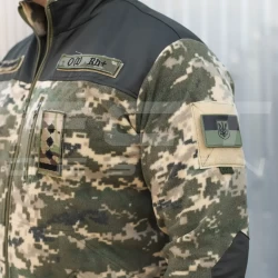 Кофта флис пиксель ВСУ упрощена с липучками