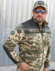 Кофта фліс піксель ЗСУ спрощена з липучками