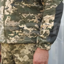 Кофта флис пиксель ВСУ упрощена с липучками