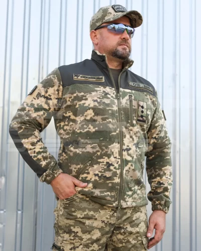 Кофта фліс піксель ЗСУ спрощена з липучками 40-42/3 40-42/3