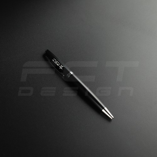 Ручка кулькова чорна з емблемою FCT Design   