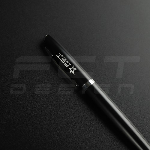 Ручка кулькова чорна з емблемою FCT Design   