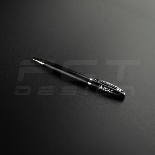Ручка кулькова чорна з емблемою FCT Design   