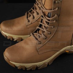 Берці тактичні зимові Енерджі шкіра Краст койот на хутрі