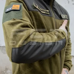 Кофта флис светлая олива упрощена с липучками