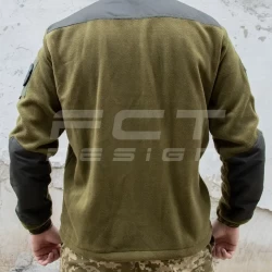 Кофта флис светлая олива упрощена с липучками