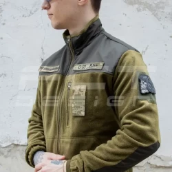 Кофта флис светлая олива упрощена с липучками