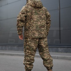 Зимний костюм 7 слой Водоотталкивающий Синтепон Хищник пиксель G-0822