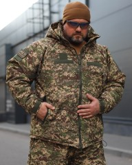 Зимовий костюм 7 шар Водовідштовхувальний Синтепон Хижак піксель G-0822