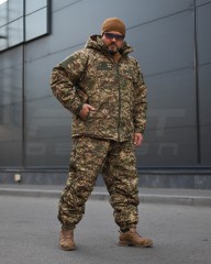 Зимовий костюм 7 шар Водовідштовхувальний Синтепон Хижак піксель G-0822