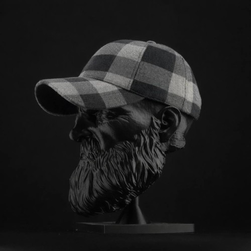 Кепка бейсболка FCT утепленная в клетку серая клетка (11 номер) 58