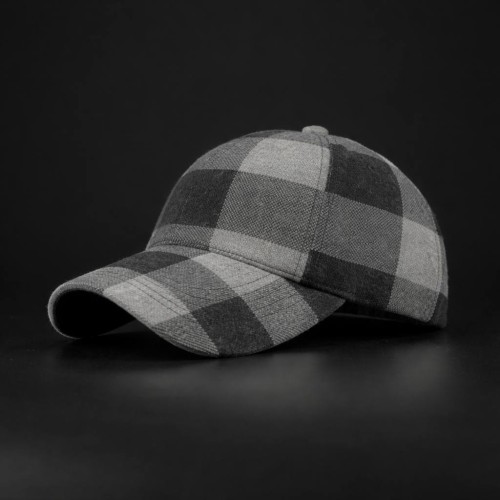 Кепка бейсболка FCT утепленная в клетку серая клетка (11 номер) 58