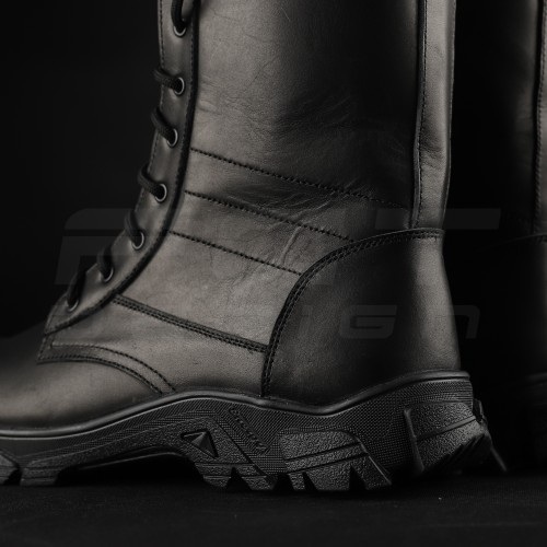 Берці тактичні зимові Енерджі шкіра Краст чорні на хутрі 40 40