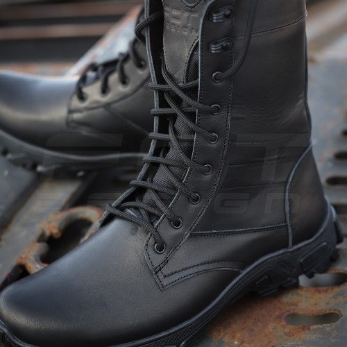Берці тактичні зимові Енерджі шкіра Краст чорні на хутрі 40 40