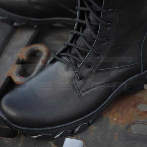 Берці тактичні зимові Енерджі шкіра Краст чорні на хутрі 40 40