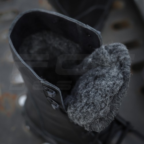 Берці тактичні зимові Енерджі шкіра Краст чорні на хутрі 40 40