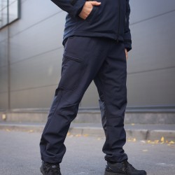 Брюки зимние Софтшелл синие для ДСНС