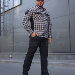 Тактична мілітарі Сорочка FCT Blackbeard літня в клітинку Сіра (10 номер)