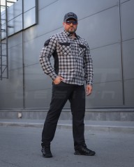 Тактична мілітарі Сорочка FCT Blackbeard літня в клітинку Сіра (10 номер)